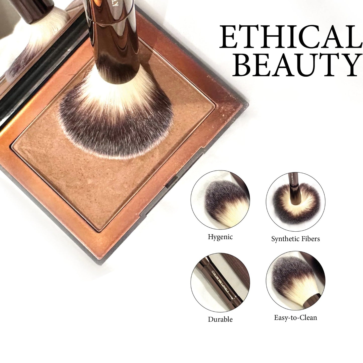 COLOR ME LOVELY Makeup Blending Brush, Double-Sided, Synthetic Bristles Beauty & Personal Care COLOR ME LOVELY