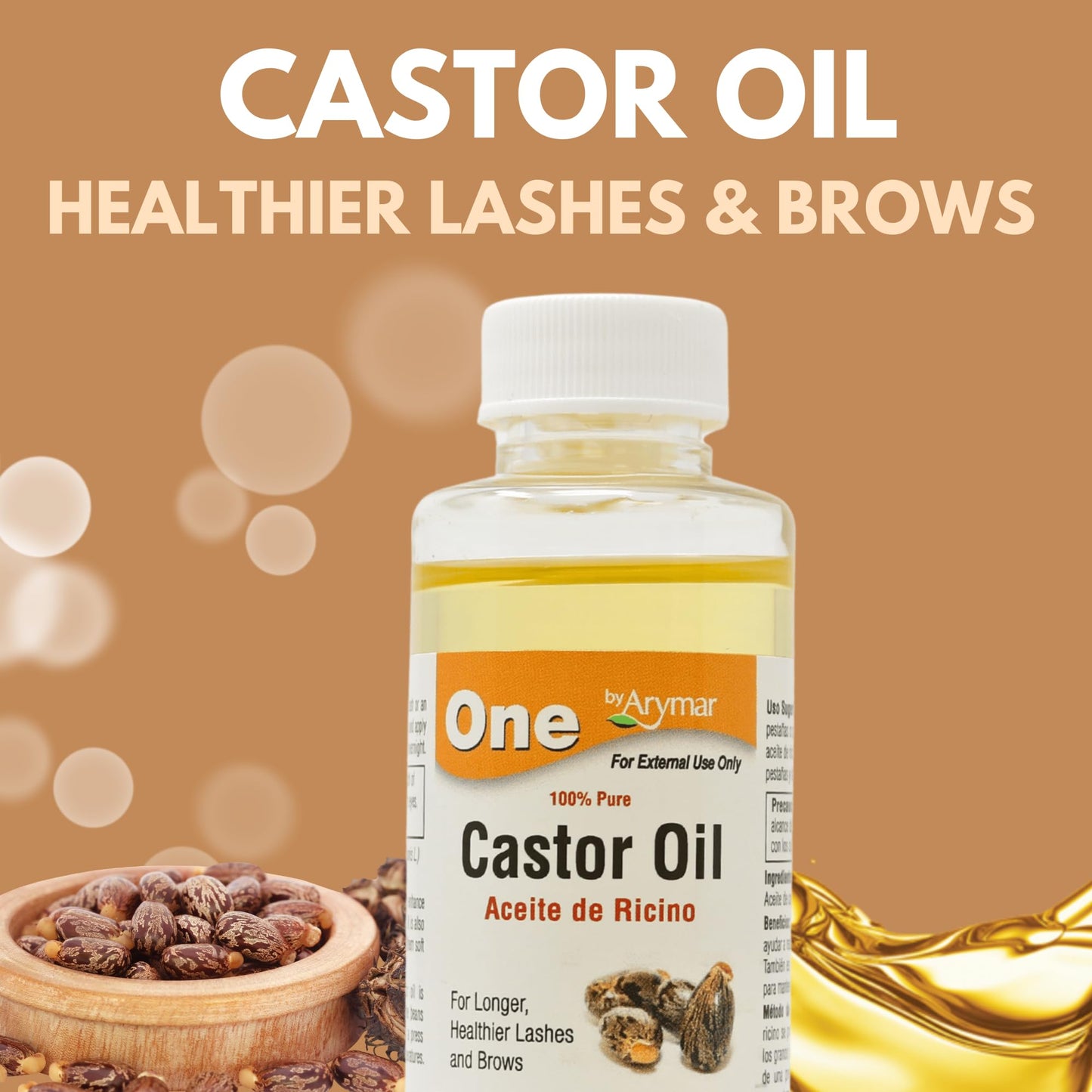 Arymar 100% Pure Castor Oil Cold Pressed and Natural Moisturizer for Hair Skin and Scalp 2 Fl Oz Beauty & Personal Care Arymar
