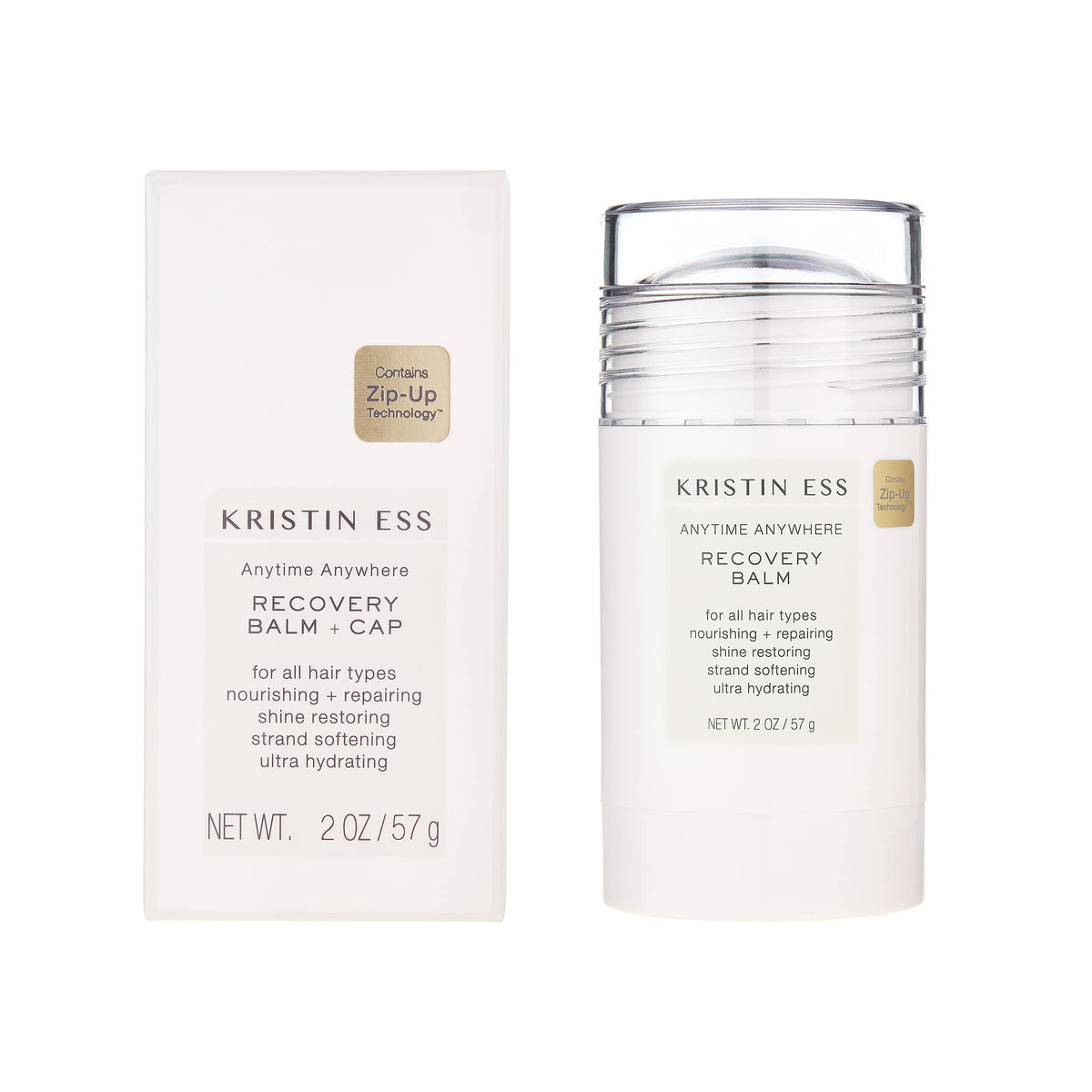 Kristin Ess Hair Recovery Balm Treatment for Damaged Hair + Slick Back Styles - Ponytails, Buns with Coconut and Castor Oils, Edge Control, Restores
