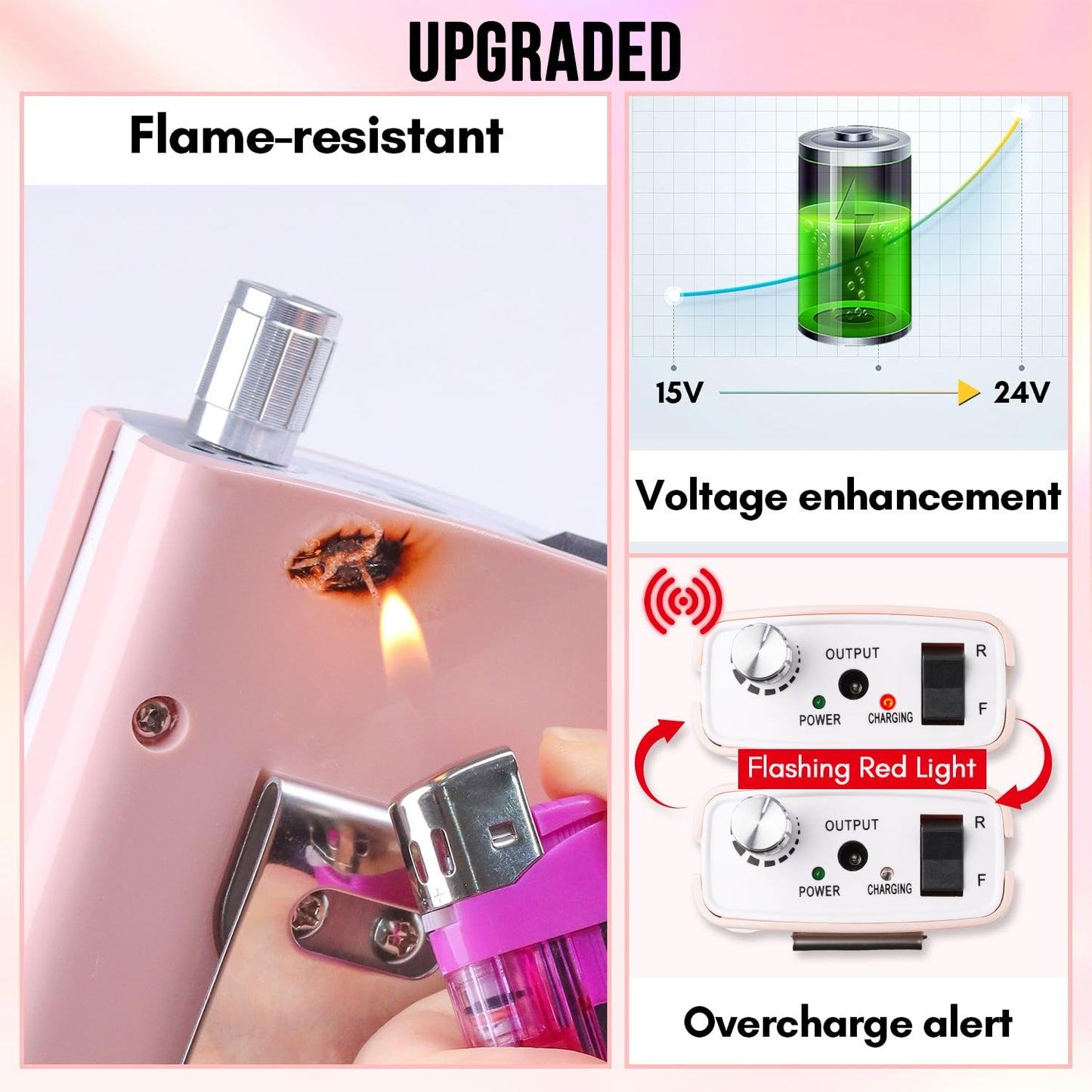 Makartt Nail Drill, Rechargeable Nail E File 30000RPM Electric Nail File, Malory Pink Portable Gel Nail Remover Machine with Nail Drill Bits & Sanding Beauty & Personal Care Makartt