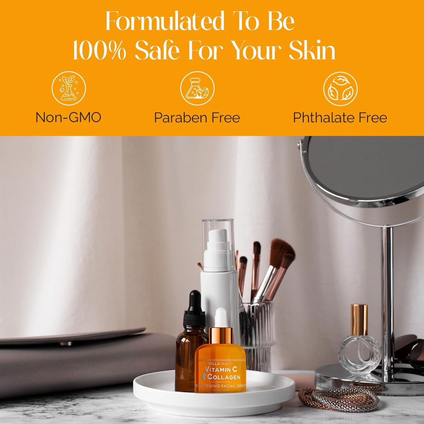 Bella Beauty Vitamin C Serum with Collagen - Dark Spot Reduction, Skin & Anti-Aging - Dermatologist Tested, Cruelty-Free Korean Skin Care for All Skin Beauty & Personal Care Bella Beauty