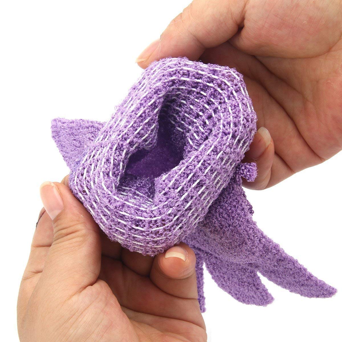 Exfoliating Bath Gloves Body Scrub Wash Mitts Skin Massage Sponge Towel Deep Cleansing Dead Skin Loofah Brush Scrub Luxury Spa Heavy with Lanyard Beauty and Personal Care yeyimei