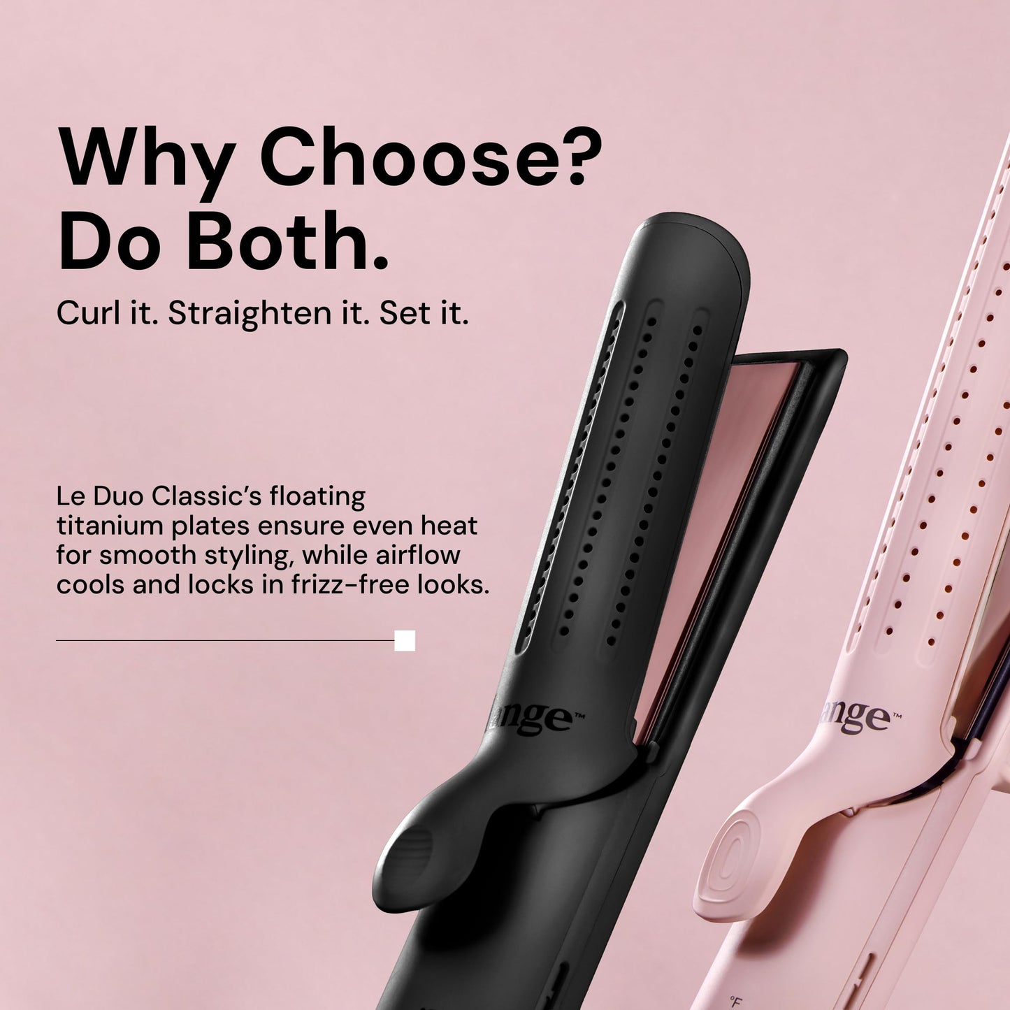 L'ANGE HAIR Le Duo Standard 360° Airflow Styler | 2-in-1 Curling Wand & Titanium Flat Iron Hair Straightener | Professional Hair Curler with Cooling Beauty & Personal Care L'ANGE HAIR