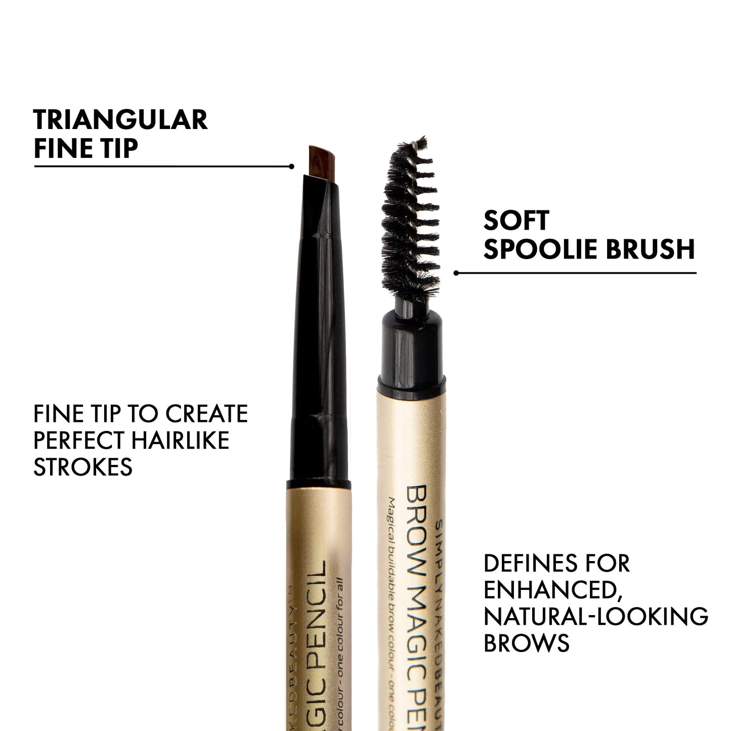 Simply Naked Beauty Brow Master - Magic Brow colour pencil | Buildable Mineral Brown Eyebrow Pencil kit. Eye makeup for dramatic brows. Suits any skin Beauty & Personal Care SNB