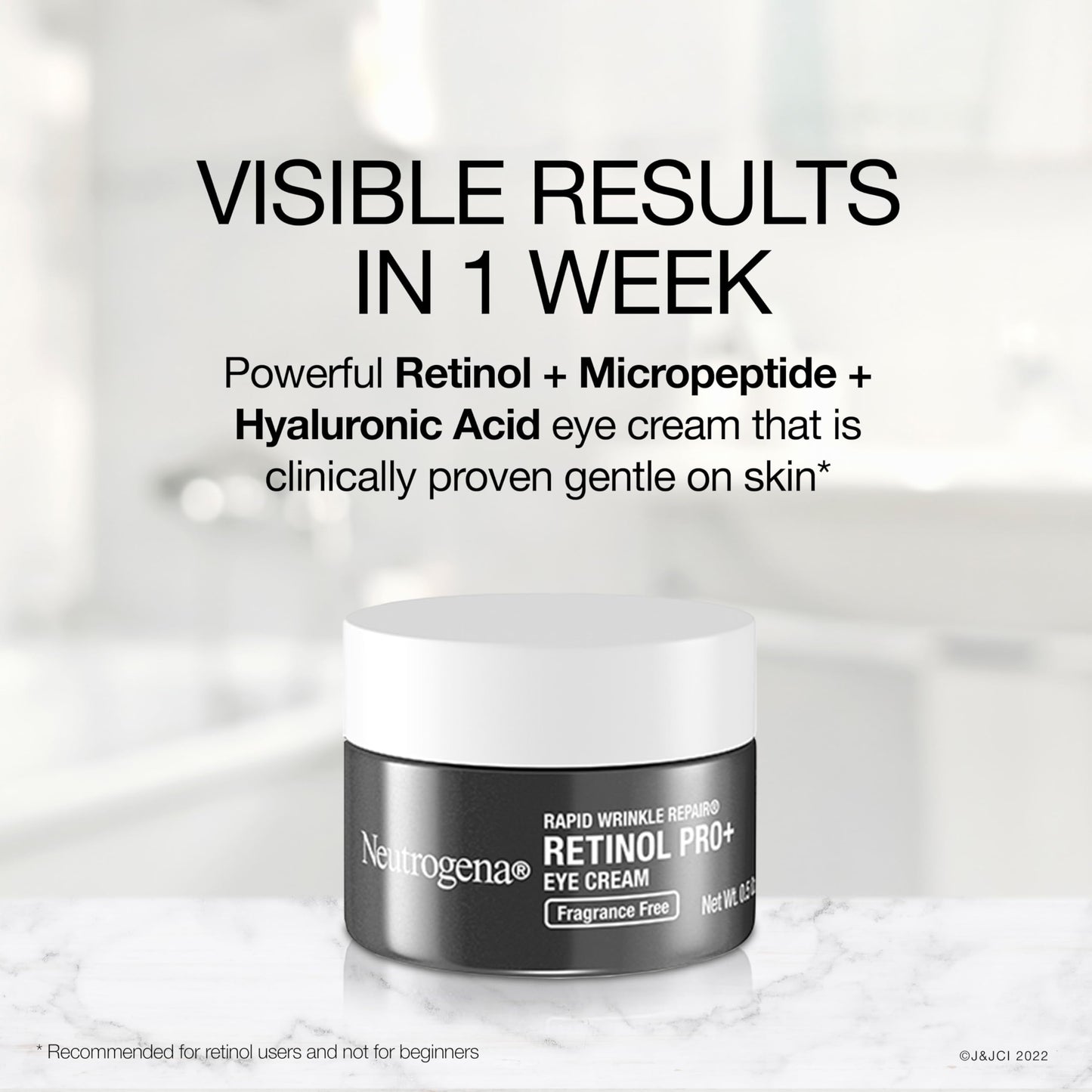 Neutrogena Rapid Wrinkle Repair Retinol Pro+ Anti-Wrinkle Eye Cream, Targeted Eye Cream for Wrinkles & Dark Circles, Formulated without Fragrance Beauty & Personal Care Neutrogena