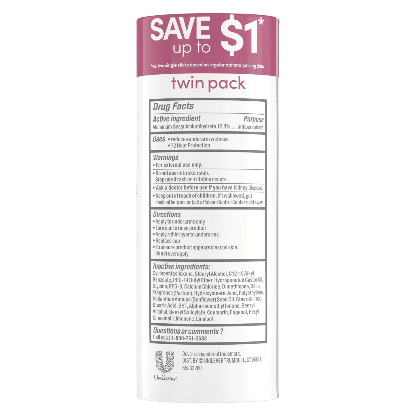 Dove Advanced Care Antiperspirant Caring Coconut, 2 Count Deodorant Stick for Women, for 48 Hour Protection And Soft And Comfortable Underarms, 2.6 oz Beauty and Personal Care Dove