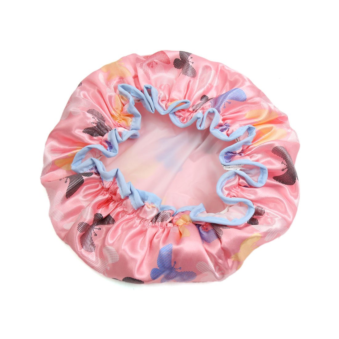 Ruilogod Pink Polyester Dual Layer Waterproof Elastic Shower Bath Salon Hair Cap Hat (id: 96c 009 140 bcd 6d5 Beauty and Personal Care Ruilogod