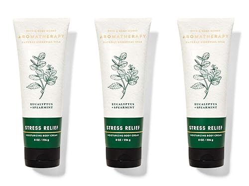 Bath and Body Works Aromatherapy Stress Relief Eucalyptus Spearmint Body Cream 3 Pack Beauty & Personal Care Bath and Body Works