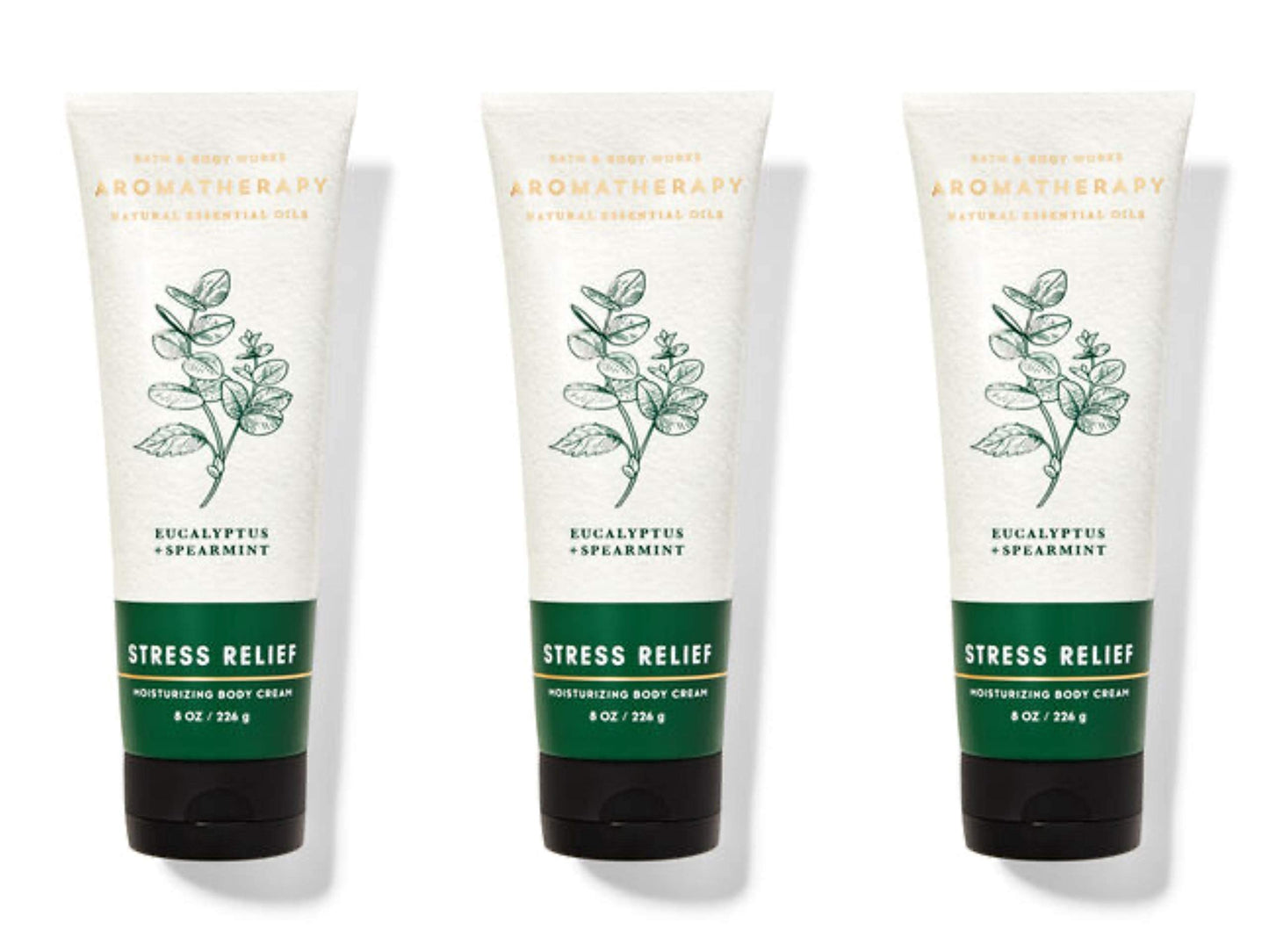 Bath and Body Works Aromatherapy Stress Relief Eucalyptus Spearmint Body Cream 3 Pack Beauty & Personal Care Bath and Body Works