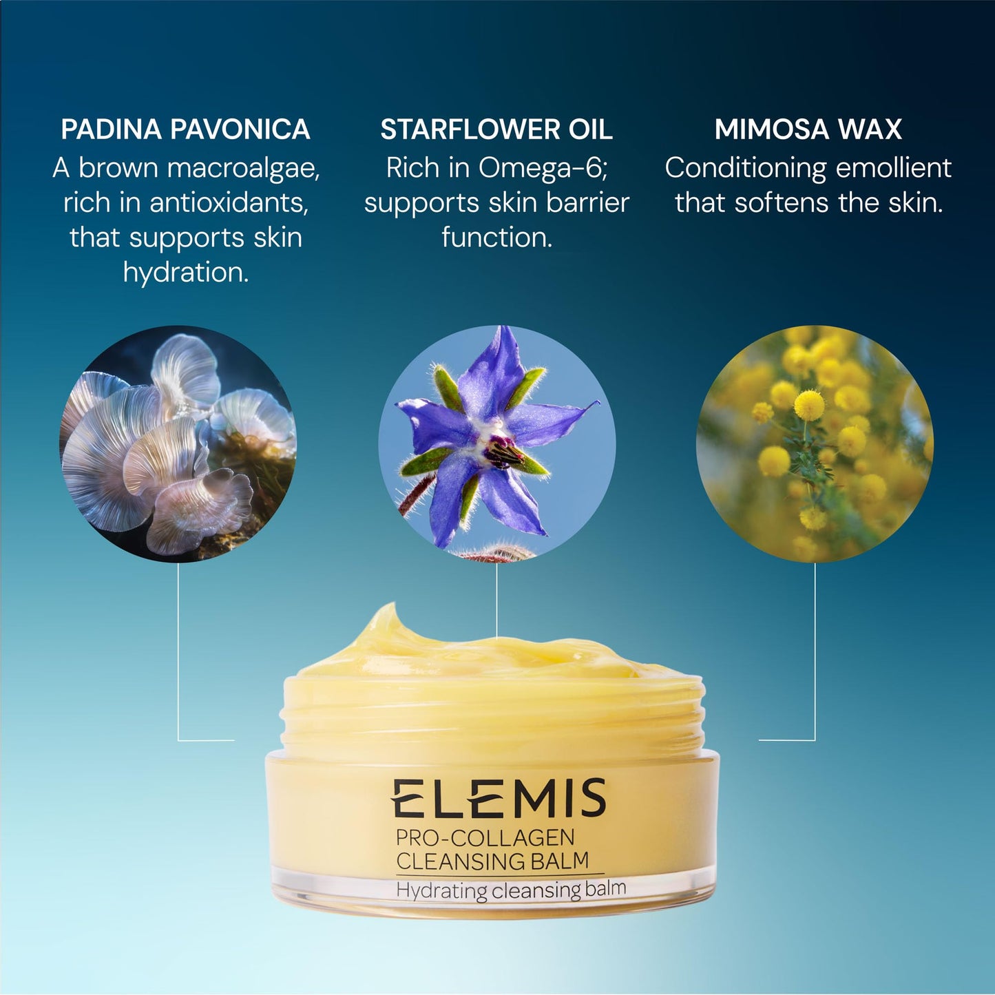 ELEMIS Pro-Collagen Cleansing Balm - 3-in-1 Daily Face Cleanser - Removes Waterproof Makeup - Lavender and Chamomile Oil Blend - 100g Beauty and Personal Care ELEMIS