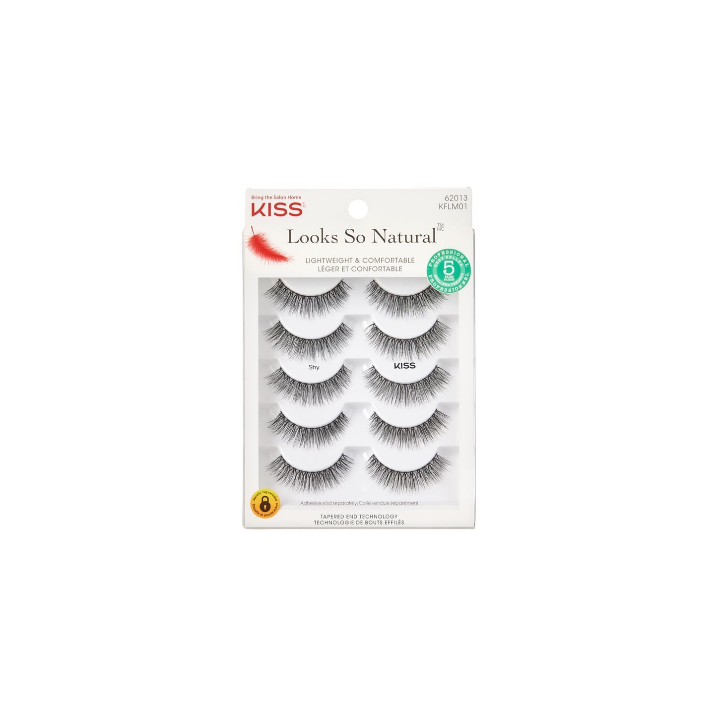 KISS Looks So Natural, False Eyelashes, 'Shy', 12mm, Includes 5 Pairs Of Lashes, Easy to Apply, Reusable Lash Clusters Beauty & Personal Care KISS