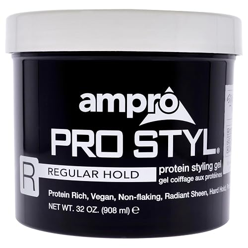 AmPro Pro Styl Styling Gel - Protects and Strengthens Your Strands - Non-Flaking, Alcohol Free, Vegan Formula - Flexible, Touchable Hold for All Hair Beauty & Personal Care AmPro
