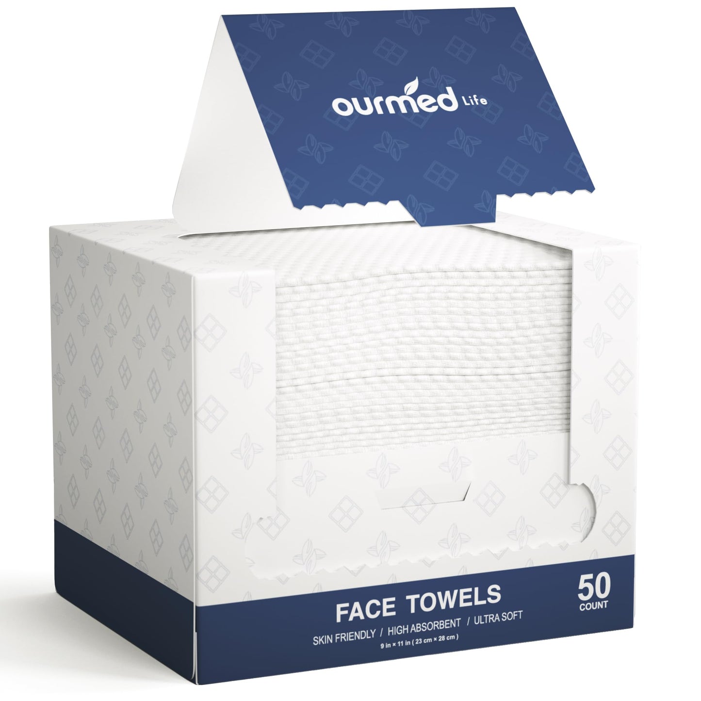 Ourmed Life Face Towels, 11"×9" Disposable Face Towel - Ultra-Soft, Thickened Facial Towelettes, Lint-Free Dry Wipes for Sensitive Skin, Ideal Beauty and Personal Care ourmed life Default Title