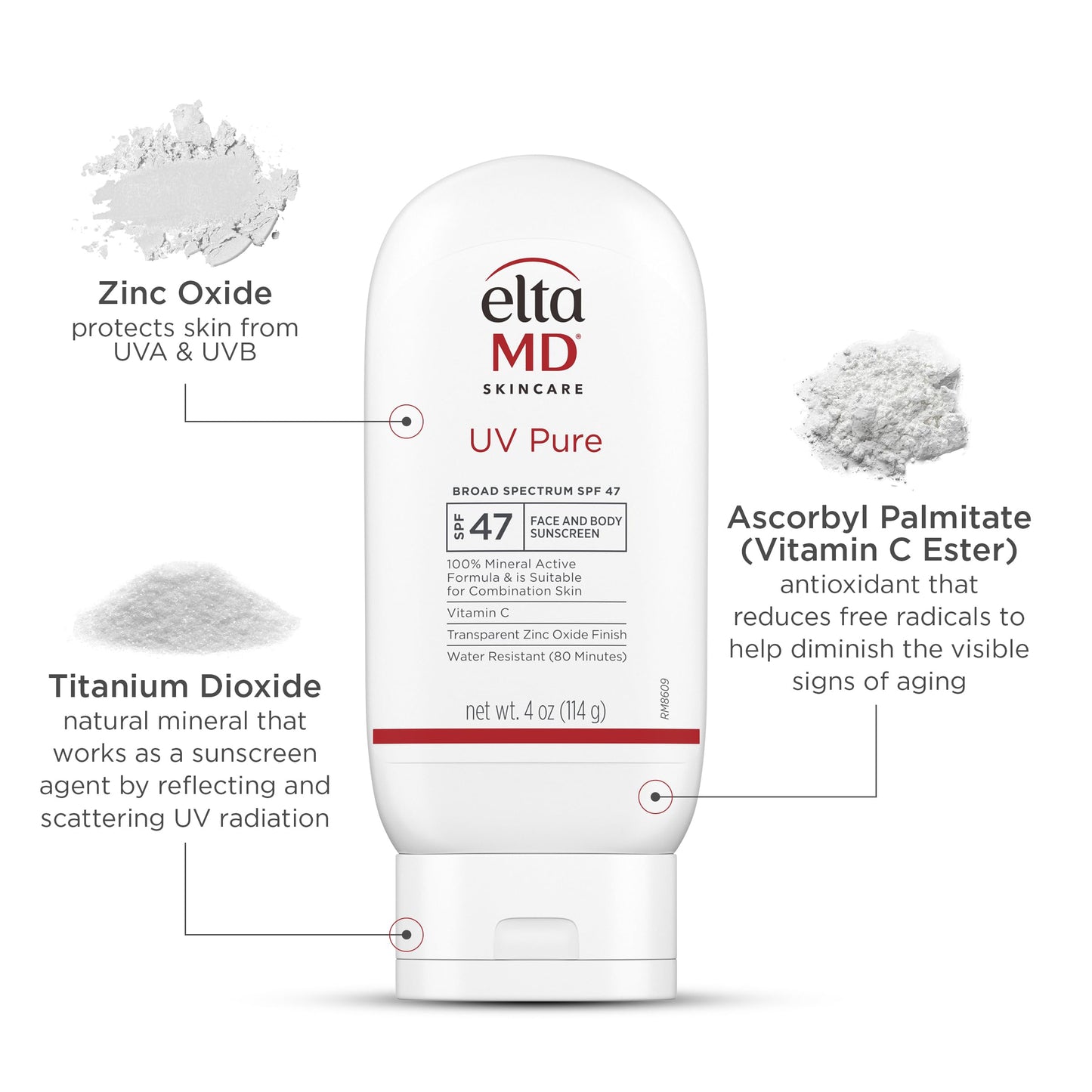 EltaMD UV Pure Face and Body Sunscreen, SPF 47 Mineral Sunscreen for Kids and Adults, Water Resistant Up to 80 Minutes, Oil Free Zinc Oxide Formula Beauty & Personal Care EltaMD
