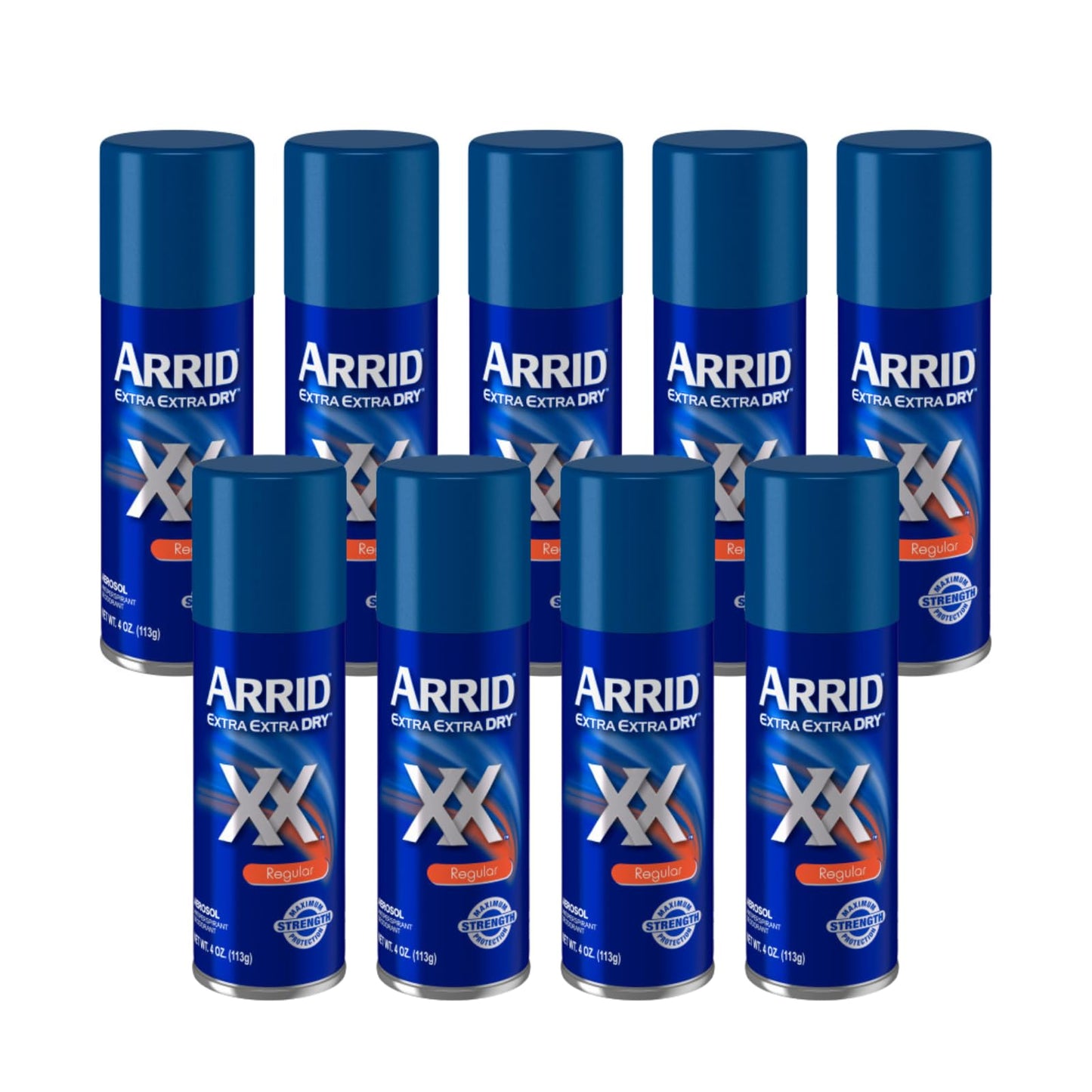 Arrid XX Extra Extra Dry Aerosol Antiperspirant Deodorant for Underarm Odor and Wetness Protection, Maximum Strength Protection, Regular Scent, 4 Beauty and Personal Care Arrid