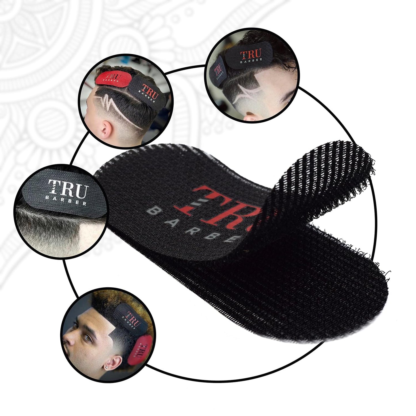 TRU BARBER HAIR GRIPPERS ® BUNDLE PACK 6 PCS for Men and Women - Salon and Barber, Hair Clips for Styling, Hair holder Grips (Black/Red) Beauty & Personal Care TRU BARBER