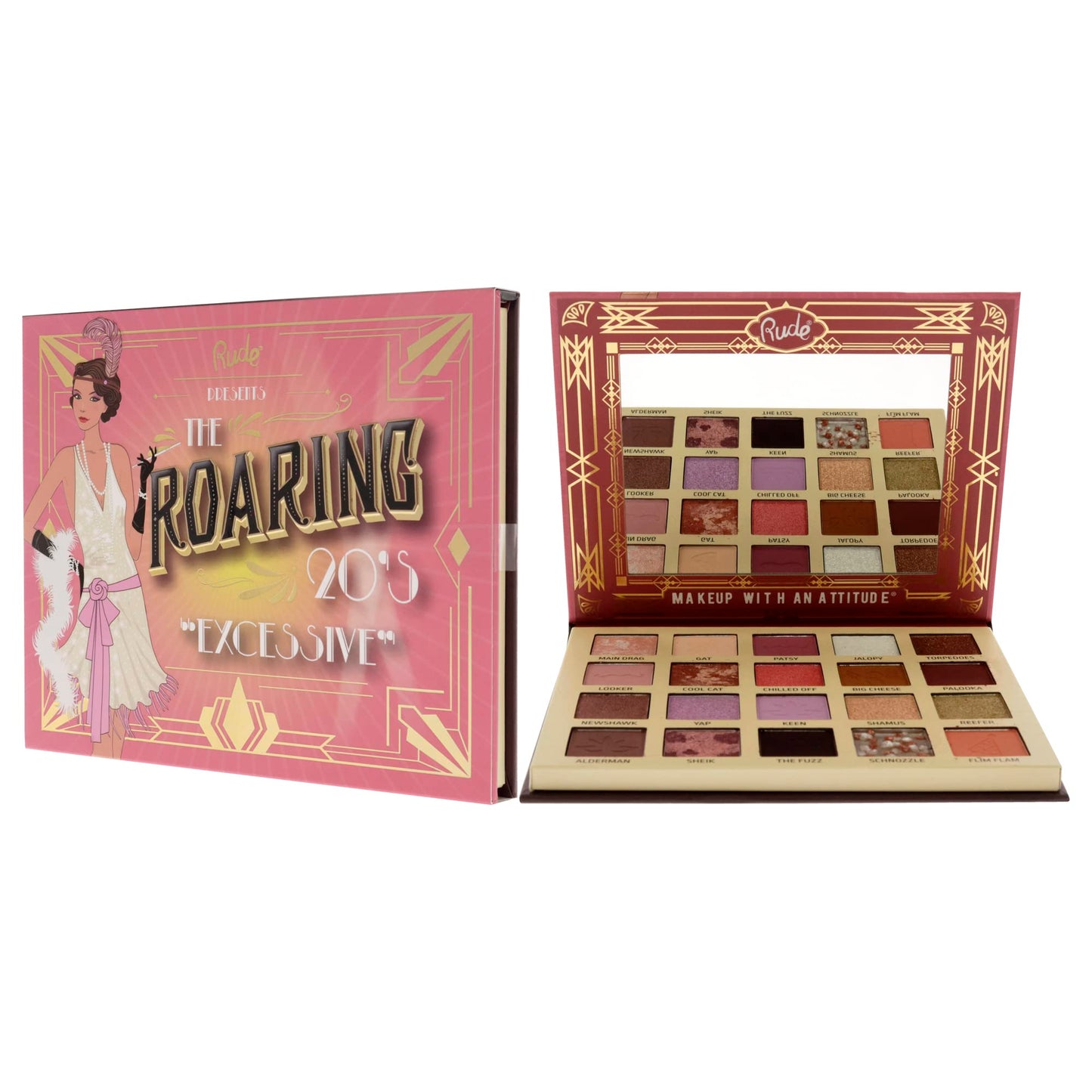 Rude Cosmetics The Roaring 20s Eyeshadow Palette - Excessive Eye Shadow Women 0.84 oz Beauty & Personal Care RUDE