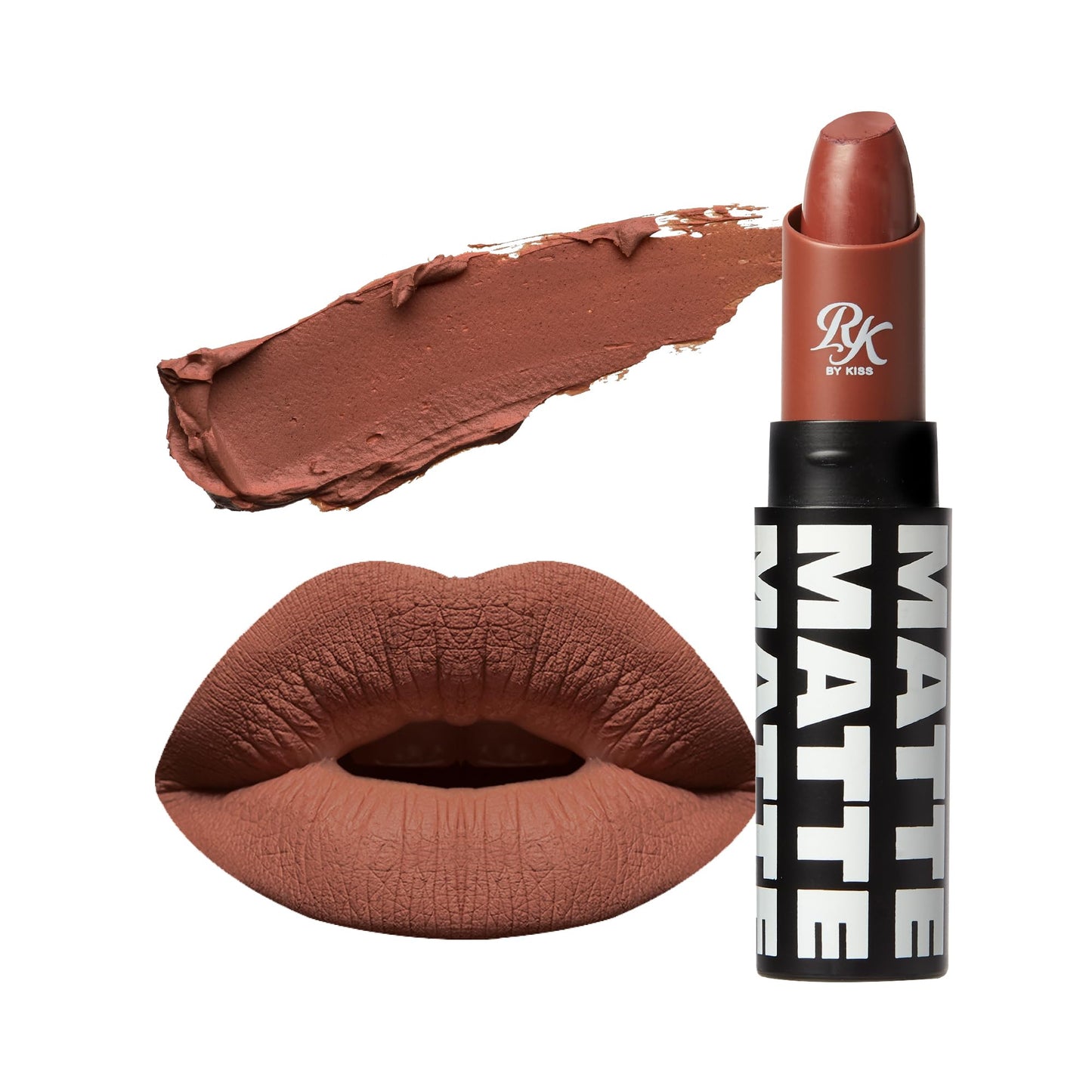 Ruby Kisses Lipstick, Matte Finish, Long-Lasting, Highly Pigmented, Smooth Apply, Full Coverage Lip Color Makeup (Rosy Brown) Beauty & Personal Care Ruby Kisses