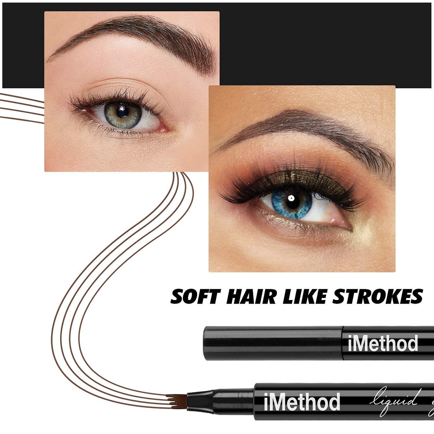iMethod Eyebrow Pen - iMethod Eye Brown Makeup, Eyebrow Pencil with a Micro-Fork Tip Applicator Creates Natural Looking Brows Effortlessly and Stays Beauty & Personal Care iMethod