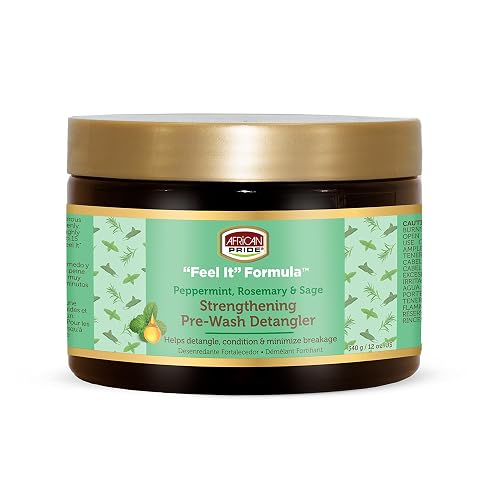 African Pride Feel It Formula Pre-Wash Detangler | Hair Treatment & Hair Mask with Peppermint, Rosemary & Sage | Strengthens, Moisturizes, Promotes Beauty & Personal Care African Pride