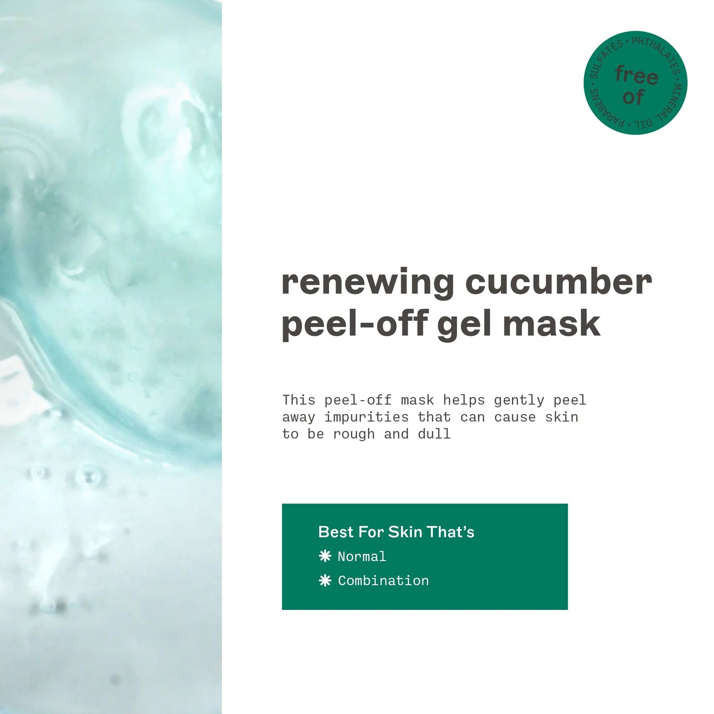 Freeman Renewing Peel-Off Gel Mask, Cucumber Peel-Off Face Mask, Aloe Calms Irritation & Hydrates, Facial Mask For All Skin Types, Cruelty-Free, No Beauty & Personal Care Freeman