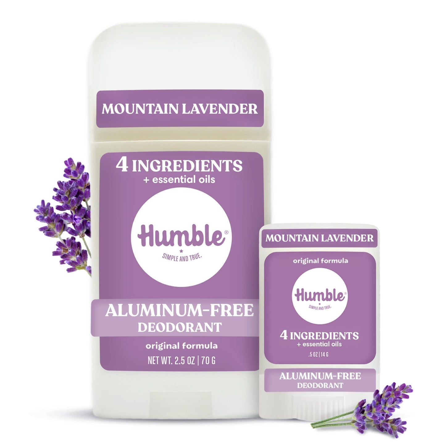 Humble Aluminum-Free Deodorant for Women & Men, Mountain Lavender - Clean & Fresh Natural Deodorant Stick with Essential Oils for Long-Lasting Odor Beauty and Personal Care HUMBLE SIMPLE AND TRUE.