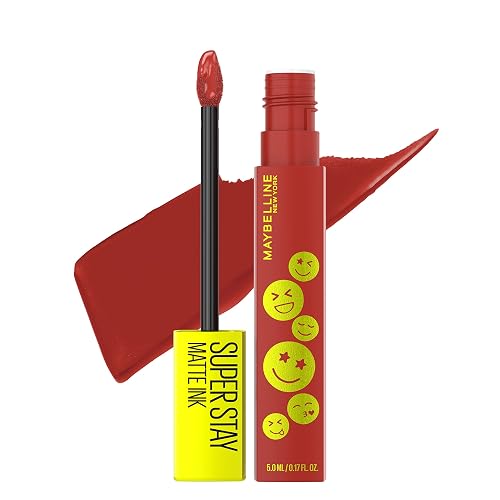 Maybelline Super Stay Matte Ink Liquid Lip Color, Moodmakers Lipstick Collection, Long Lasting, Transfer Proof Lip Makeup, Harmonizer, Red Brown, 1 Beauty & Personal Care MAYBELLINE