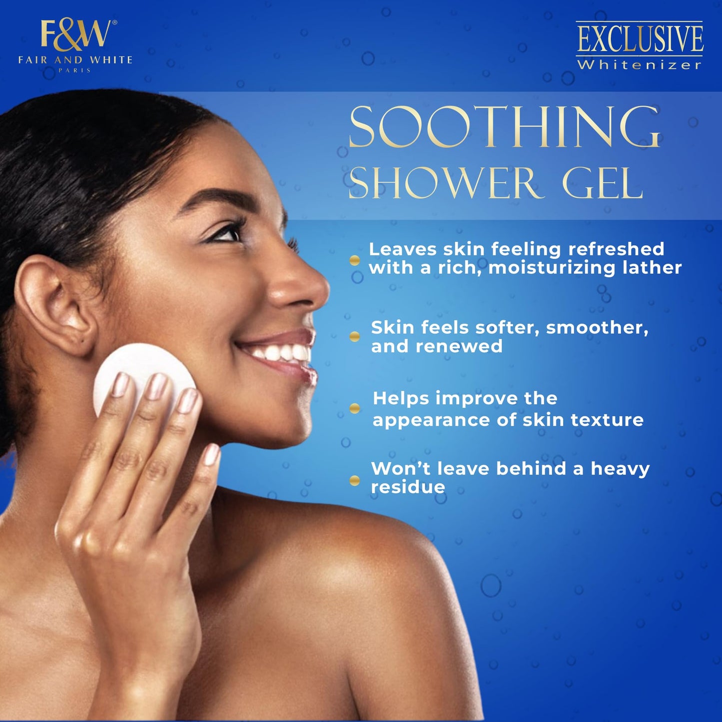 FAIR & WHITE Exclusive, Skin Brightening Body Wash - 33.8 fl.oz / 1000ml - Daily Shower Gel, Uneven Skin Tone, with Pomegranate and Melon Extracts Beauty & Personal Care FAIR & WHITE