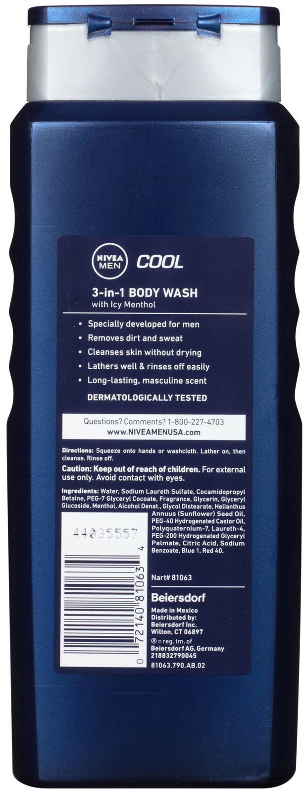 Nivea For Men Energy 3-in-1 Body Wash - 16.90 oz Beauty & Personal Care NIVEA