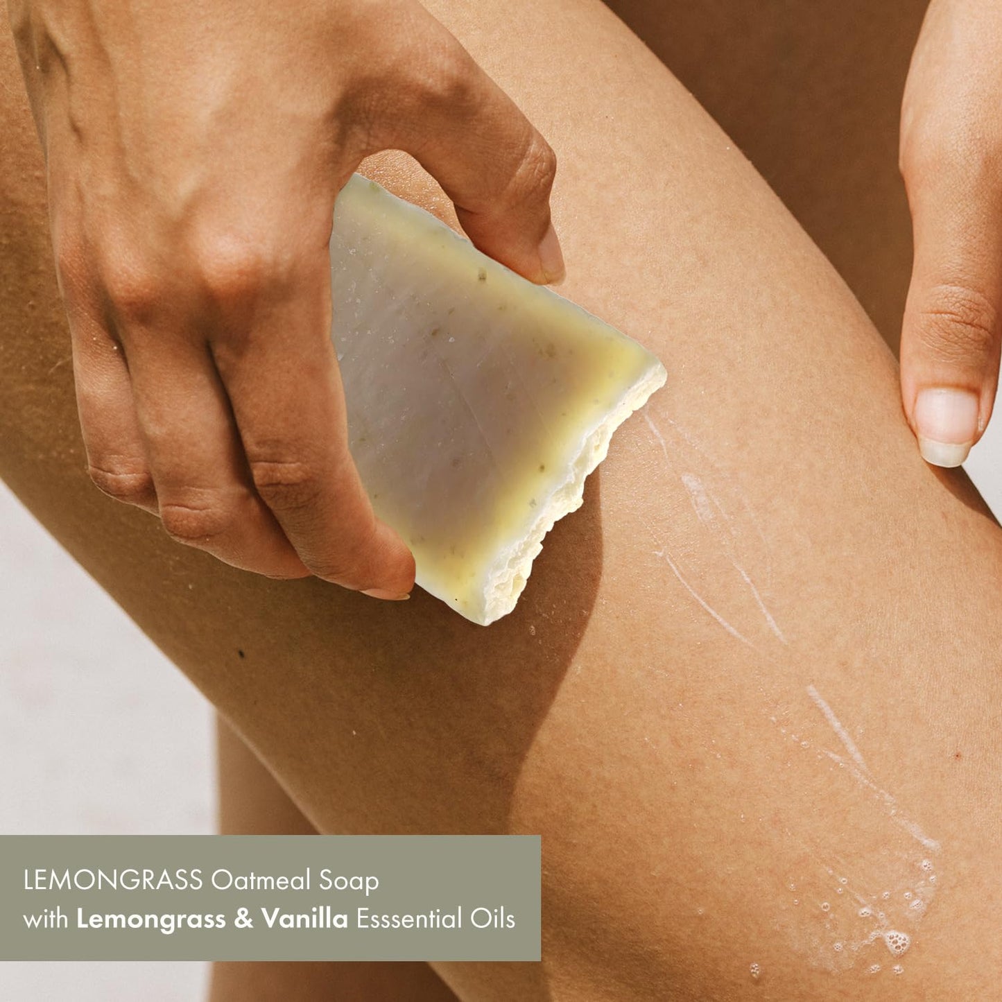 Lemongrass Oatmeal Moisturizing Soap Bar 5oz for Dry Skin, 100% Natural Ingredients, Shea Butter Free, and Lemongrass and Vanilla Essential Oils Beauty & Personal Care Chatham Natural Skin Care