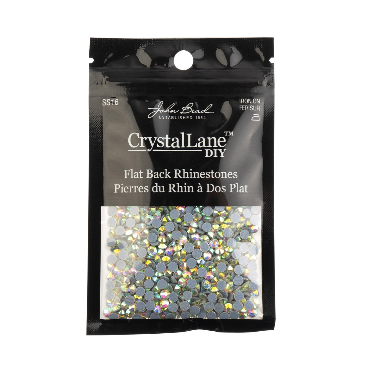 Crystal Lane DIY Flat Back Hotfix Rhinestones, ss16 (4mm), Crystal AB 1440pcs