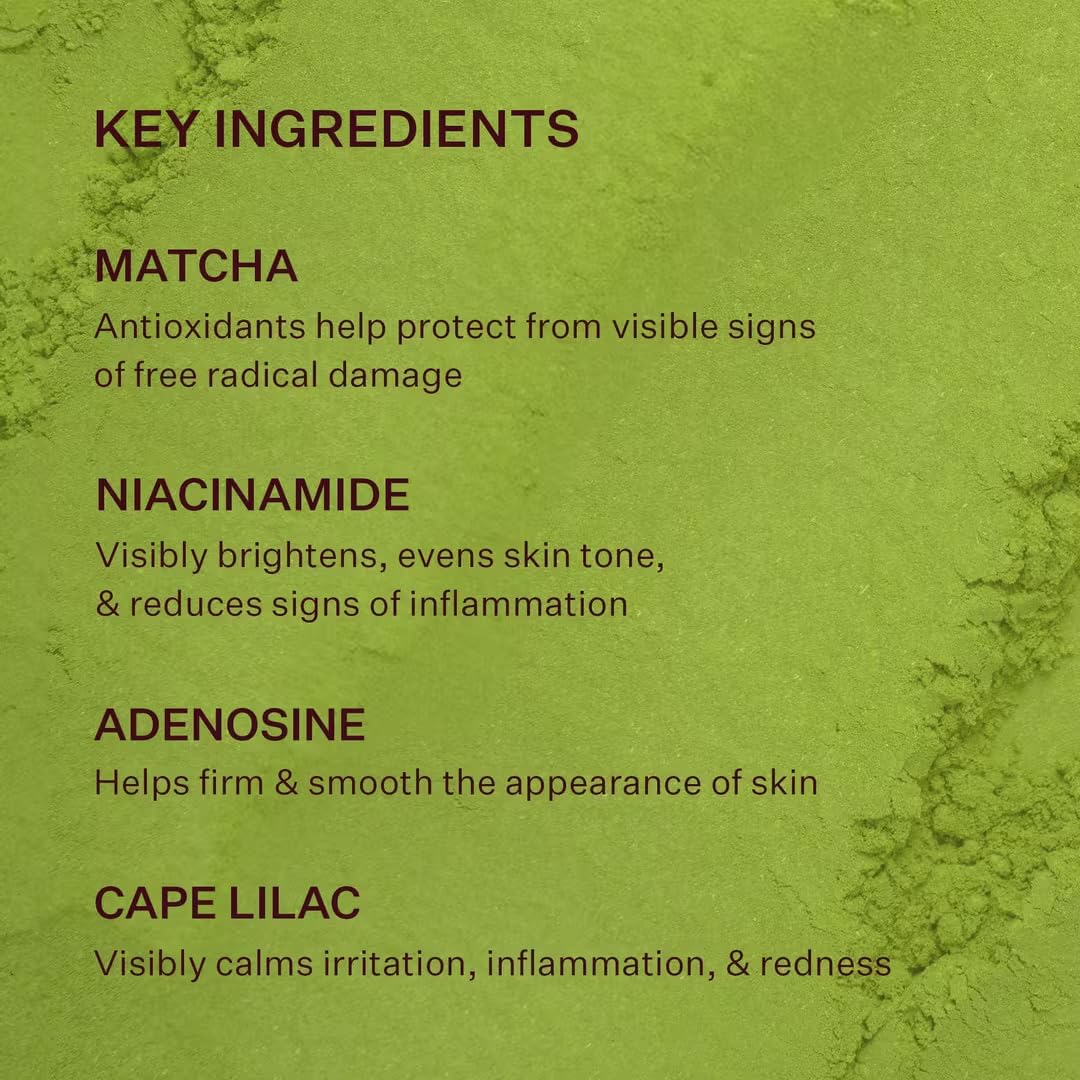 Peach & Lily - Matcha Pudding Antioxidant Cream (1.69 fl oz) - Face Moisturizer Cream - Protect & Hydrate Skin - Green Tea, Vitamin B3, Niacinamide Beauty & Personal Care Peach & Lily