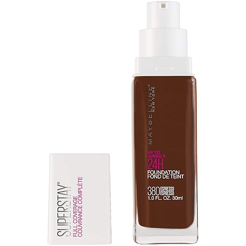 Maybelline New York Super Stay Full Coverage Liquid Foundation Makeup, Espresso, 1 Fl Oz Beauty & Personal Care MAYBELLINE