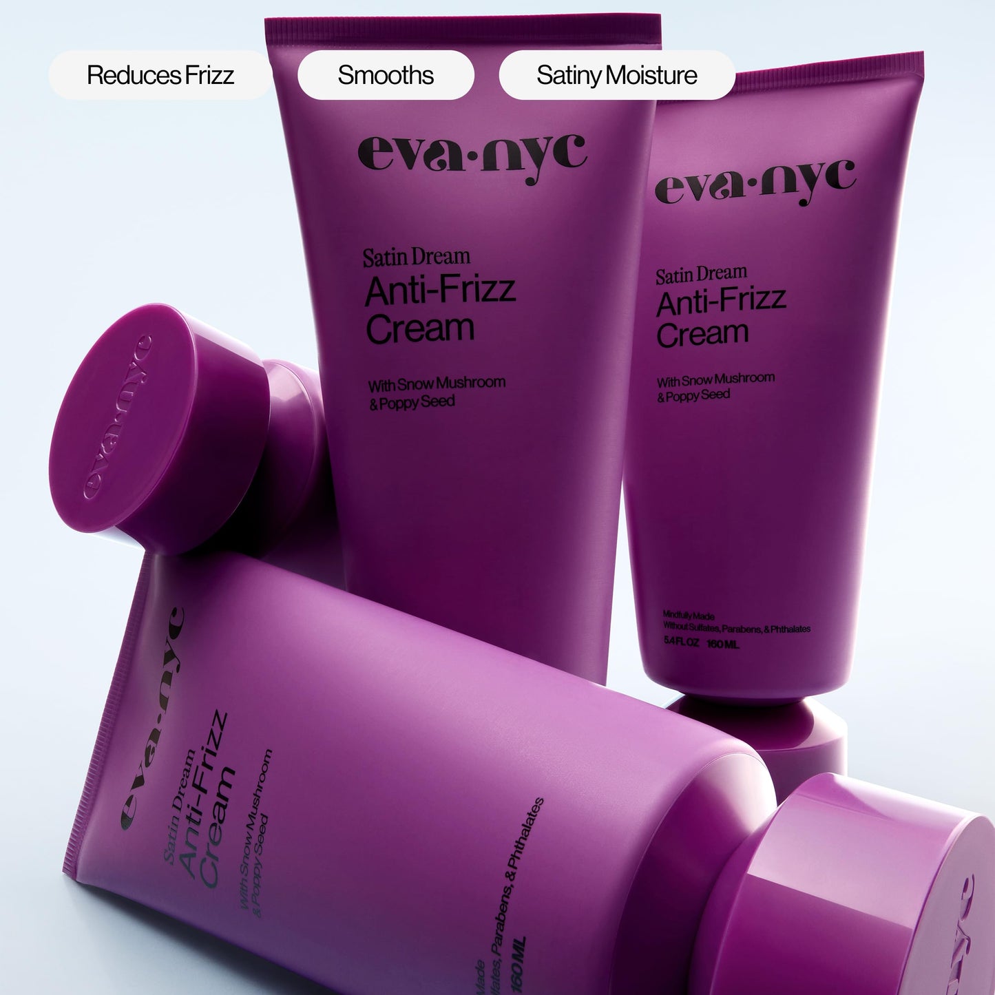 Eva NYC Smoothing Anti-Frizz Hair Cream - Leave-In Treatment for Frizz Control - Smooths for Manageable Satiny Soft Hair - Restore Moisture with Poppy Beauty & Personal Care EVA·NYC