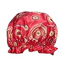 allydrew Reusable Women's Waterproof Shower Caps for Long Hair, Red Circle Beauty & Personal Care allydrew