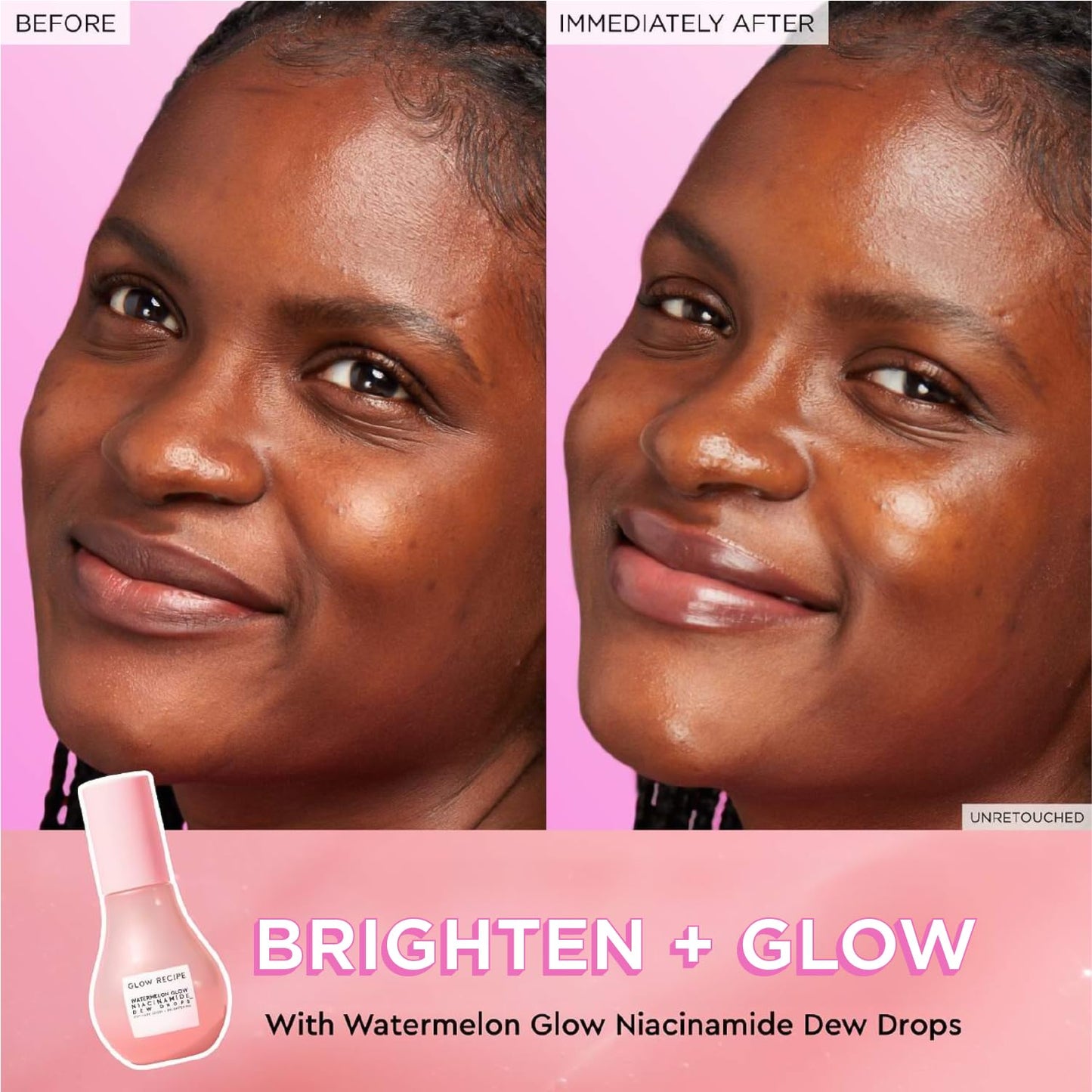Glow Recipe Watermelon Niacinamide Dew Drops, Korean Niacinamide Serum Drops, Hydrating Face Serum + Primer & Liquid Highlighter, Hyaluronic Acid Beauty & Personal Care Glow Recipe