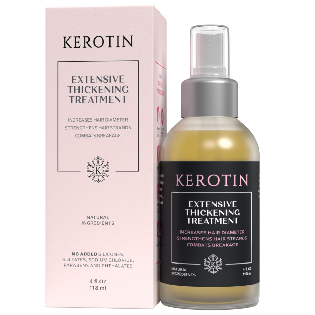 Kerotin Hair Thickening Spray with Keratin for Fine & Thin Hair Growth in Women, Heat Protectant, Repair Mist for Volume, Body & Shine, Diameter Beauty & Personal Care K Kerotin