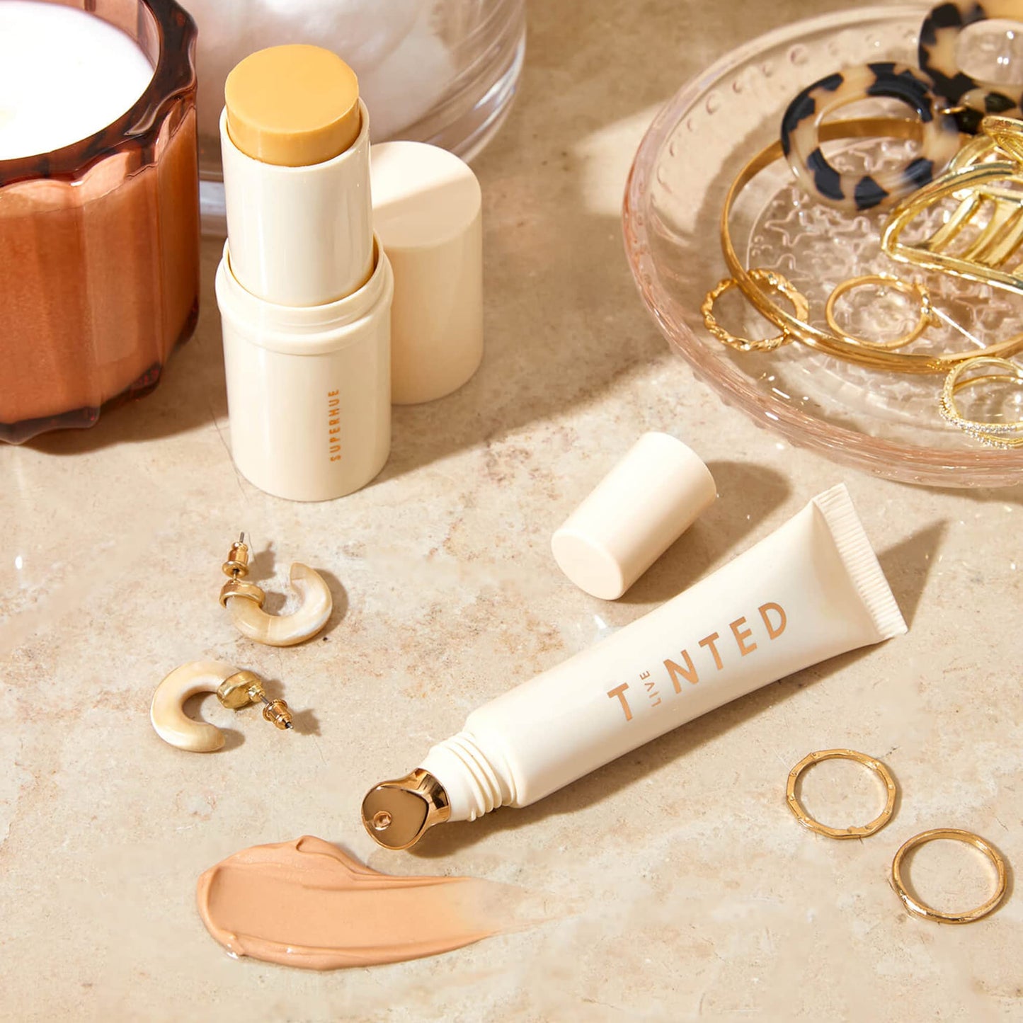 Live Tinted Superhue Brightening Eye Cream - Instantly Refreshes and Brightens - Hydrating & Soothing - Cooling Applicator - Niacinamide & Vitamin C Beauty & Personal Care Live Tinted