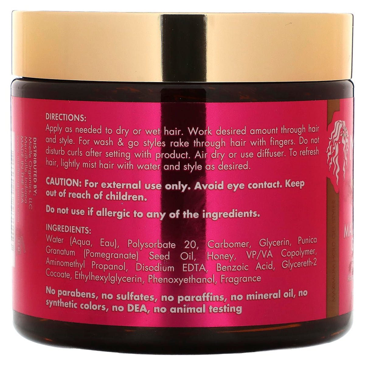 Mielle Pomegranate & Honey Blend MAXIMUM HOLD GEL STYLER Beauty & Personal Care Mielle Organics