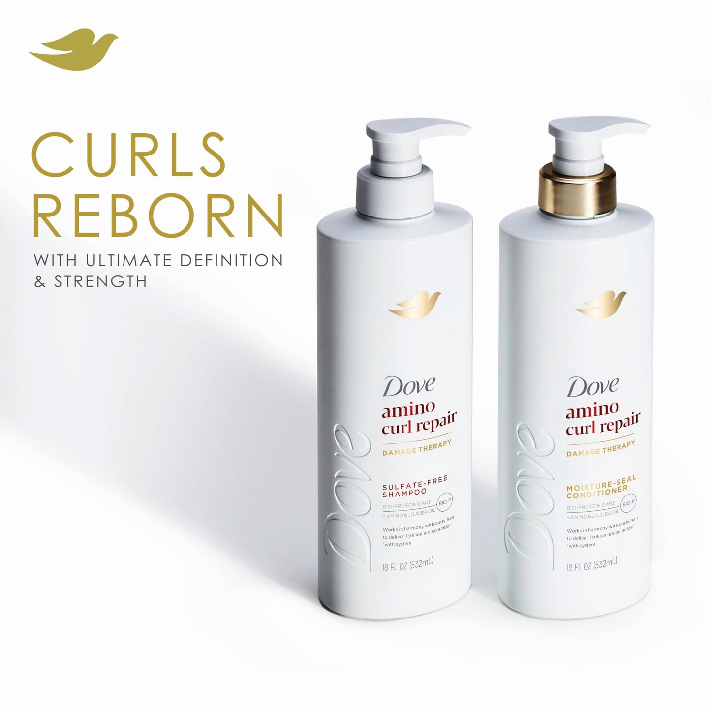 Dove Conditioner for Curly, Coily Hair Amino Curl with Bio-Protein Care Technology + Amino & Jojoba Oil 18 Fl Oz Beauty & Personal Care Dove