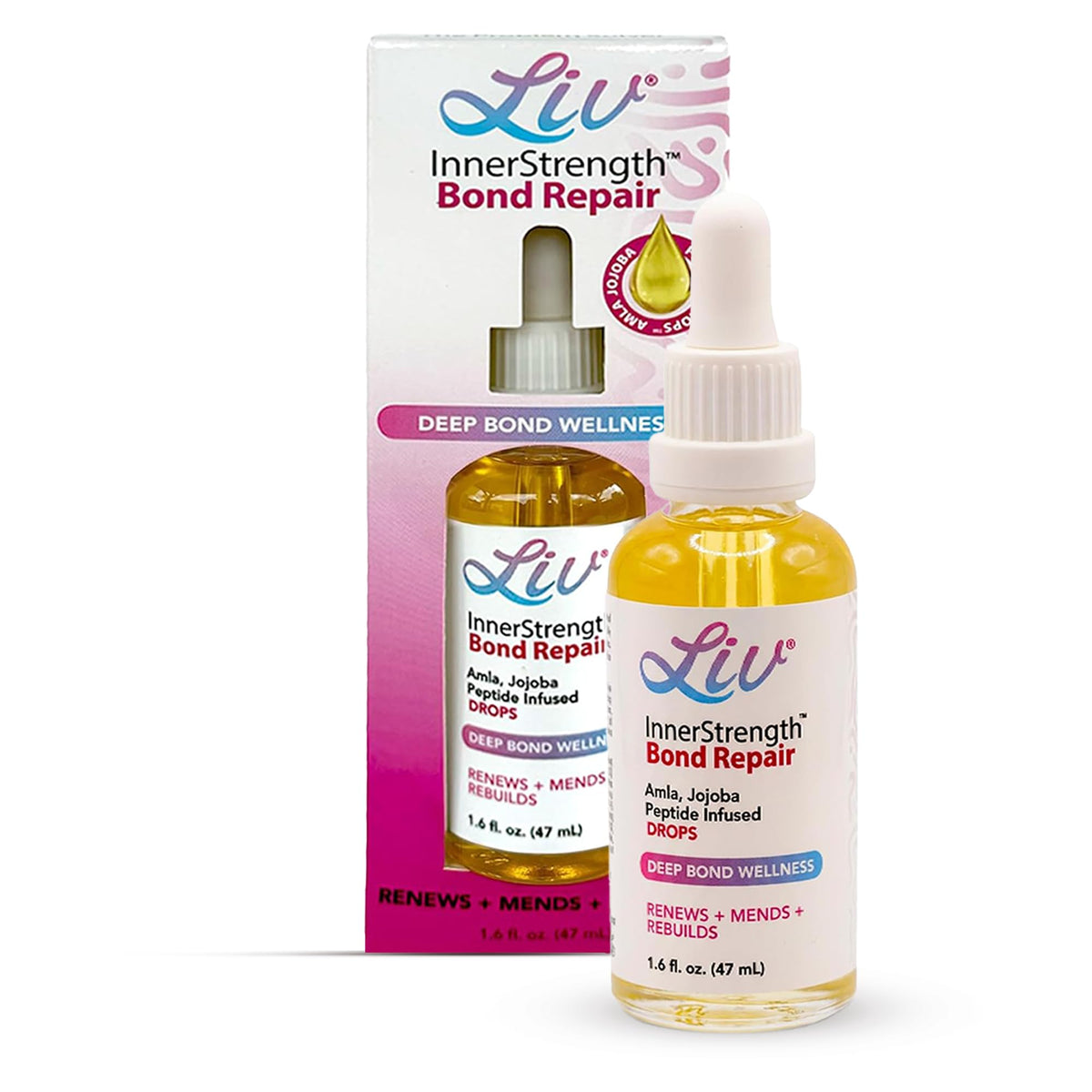 LIV InnerStrength Bond Repair Hair Oil, for Dry Damaged Hair 1.6 fl oz