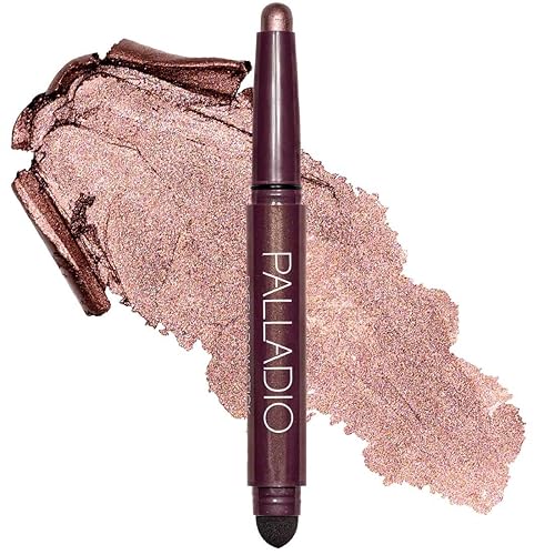 Palladio Waterproof Eyeshadow Stick with Blending Sponge, Long Lasting & Effortless Application, Smudge Free & Crease Proof Formula, Matte & Shimmer Beauty & Personal Care Palladio