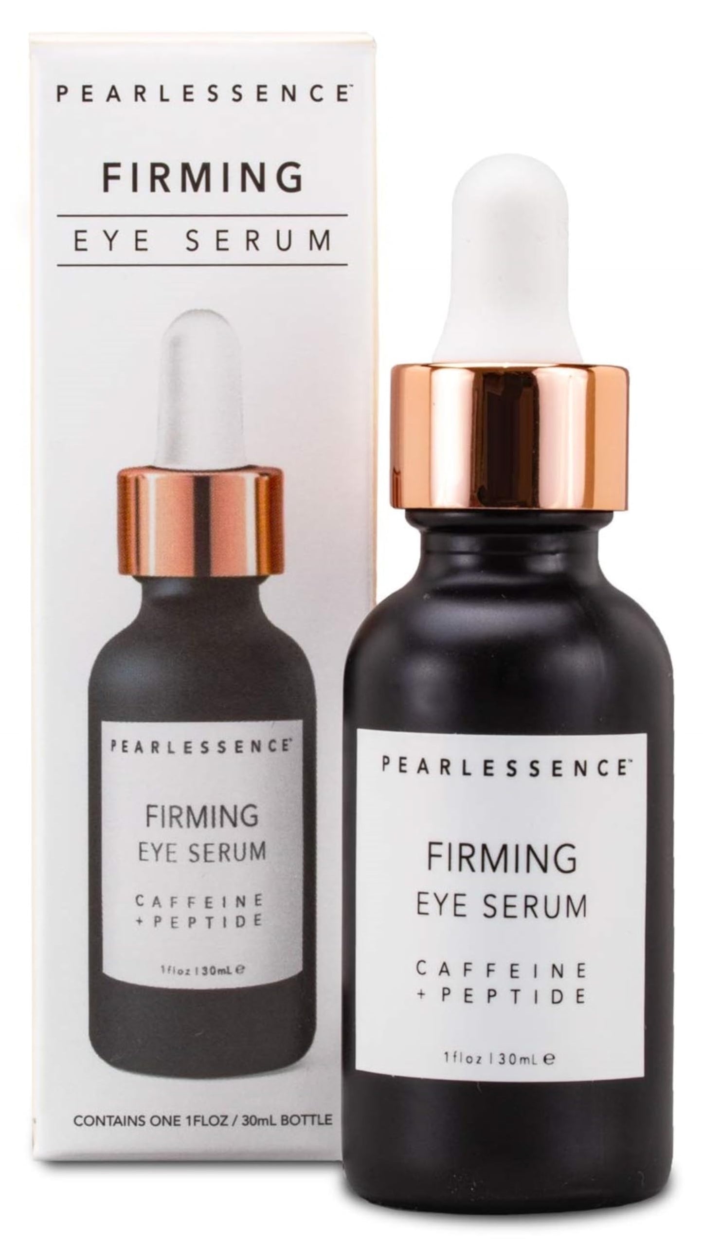 Pearlessence Firming Eye Serum with Caffeine + Peptide - Rejuvenates Puffy Eyes & Reduces Under Eye Bags | Made in USA & Cruelty Free (1oz) Beauty & Personal Care Pearlessence