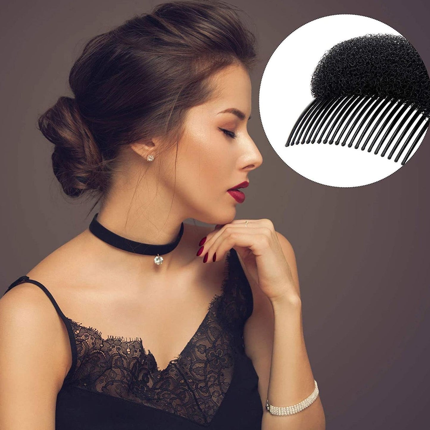 2pcs Women's Hair Styling Accessories - Soft Foam Hair Inserts, Bump Up Pads, Clip Bun Maker, and Braid Tool Beauty & Personal Care DPWOUM
