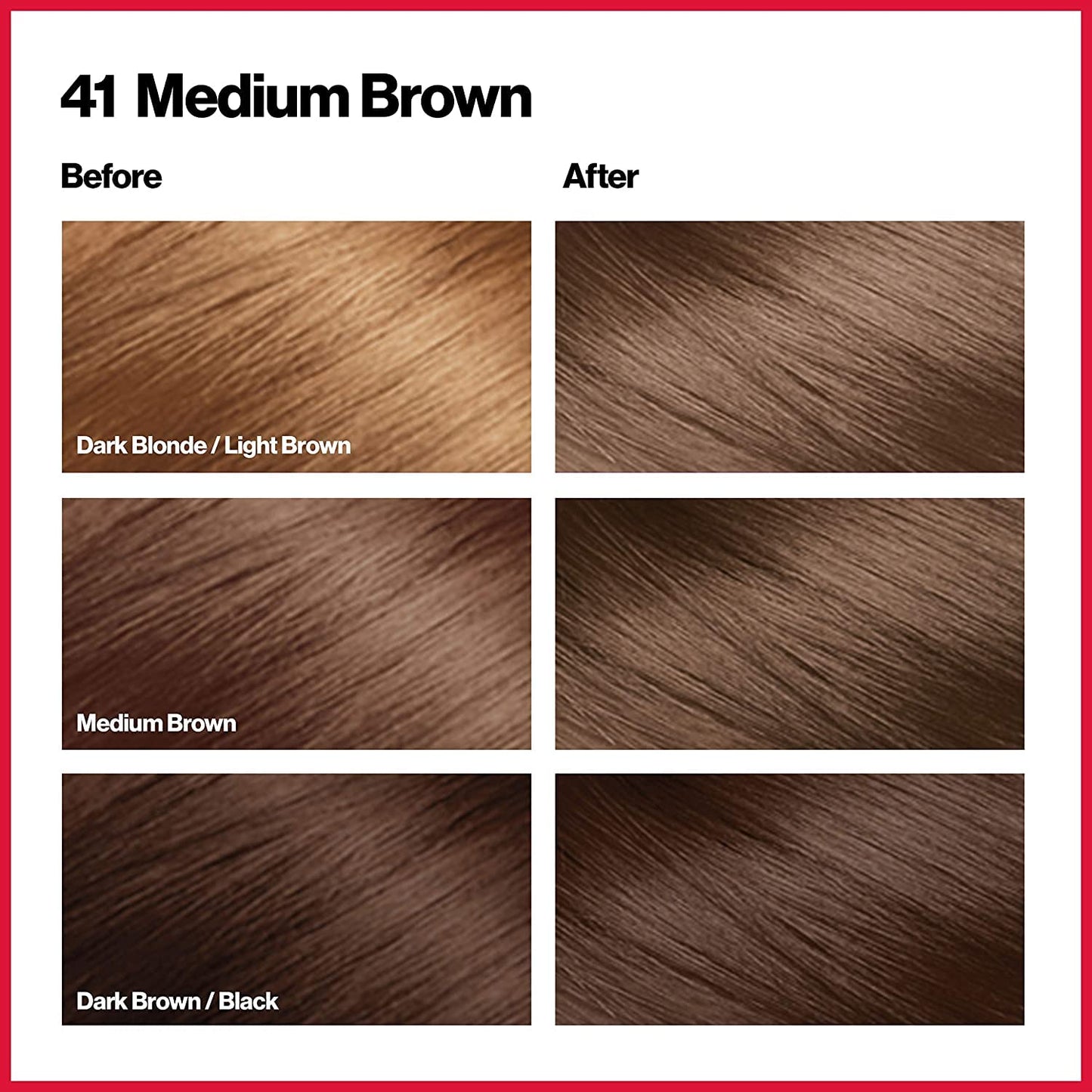 Revlon Permanent Hair Color, Permanent Hair Dye, Colorsilk with 100% Gray Coverage, Ammonia-Free, Keratin and Amino Acids, 41 Medium Brown, 4.4 Oz Beauty & Personal Care REVLON