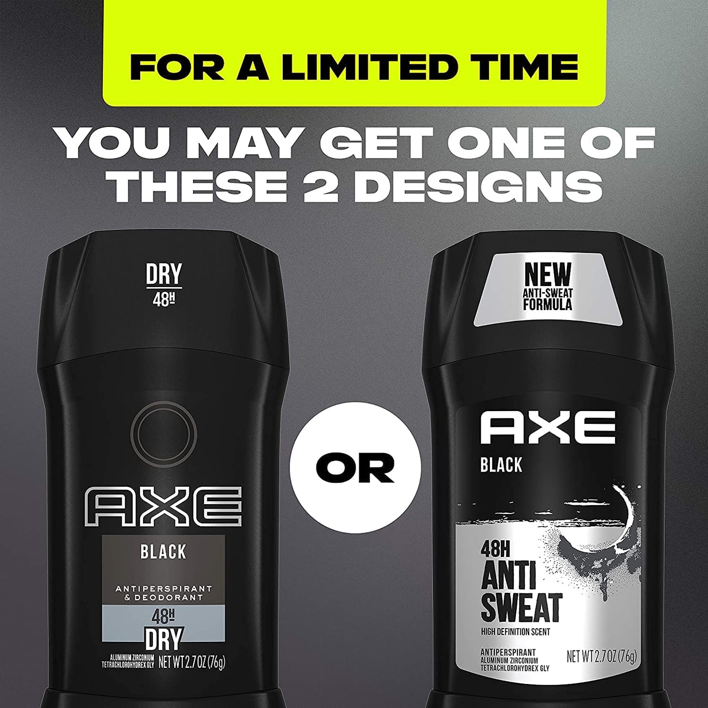 AXE Black Antiperspirant Deodorants Stick, 2.7 Oz (Pack of 2) Beauty and Personal Care AXE