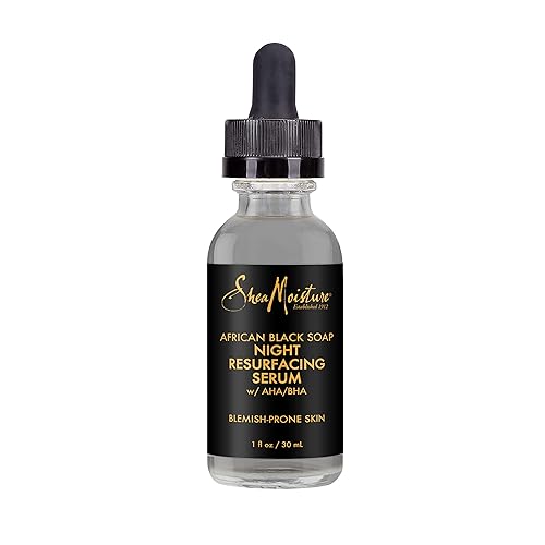 Sheamoisture Overnight Resurfacing Serum for Blemish Prone Skin African Black Soap With Shea Butter 1 oz Beauty & Personal Care Shea Moisture