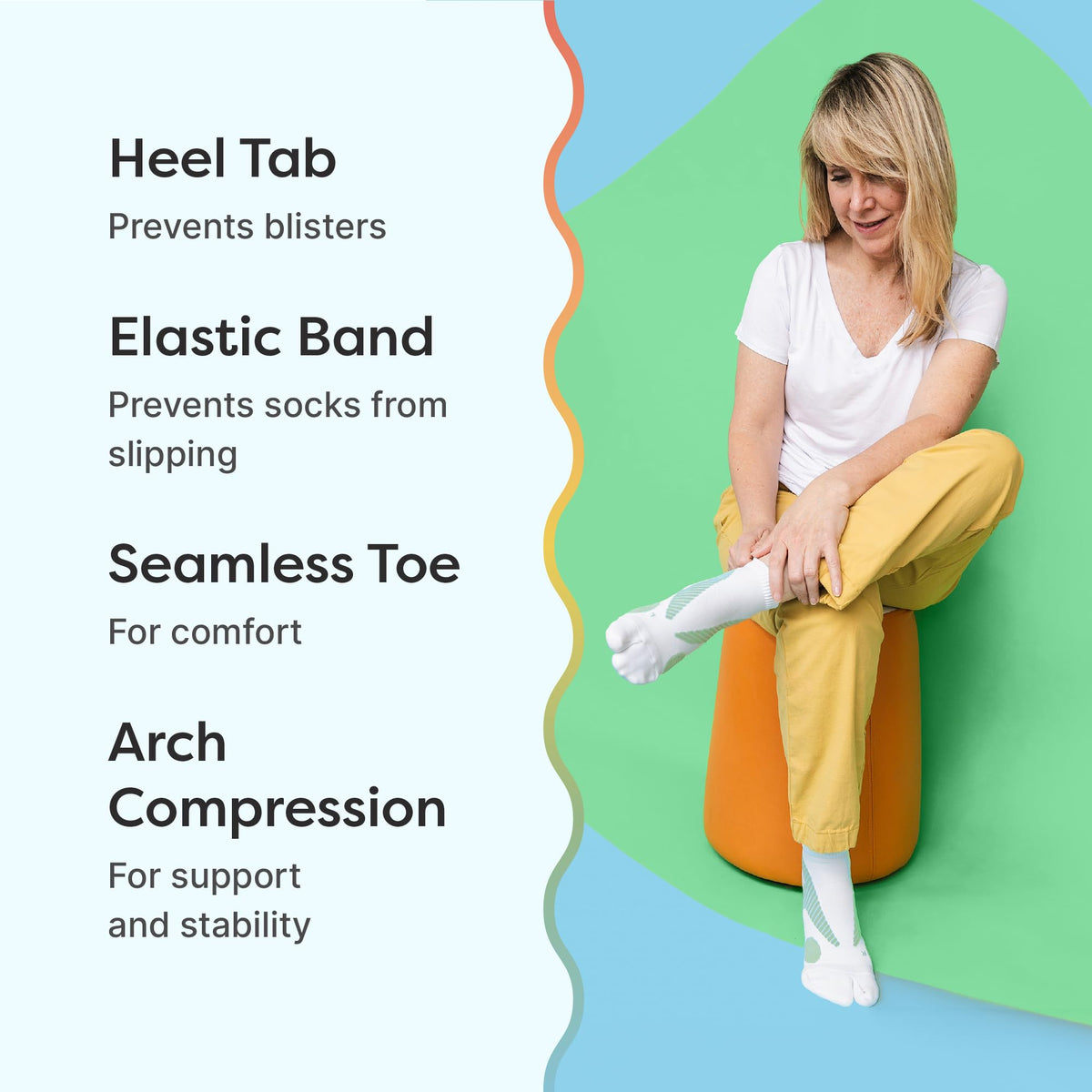 ZenToes Padded Bunion Relief Socks for Women and Men with Big Toe Separator, Built-In Bunion Protector Cushion, Arch Compression, Moisture Wicking