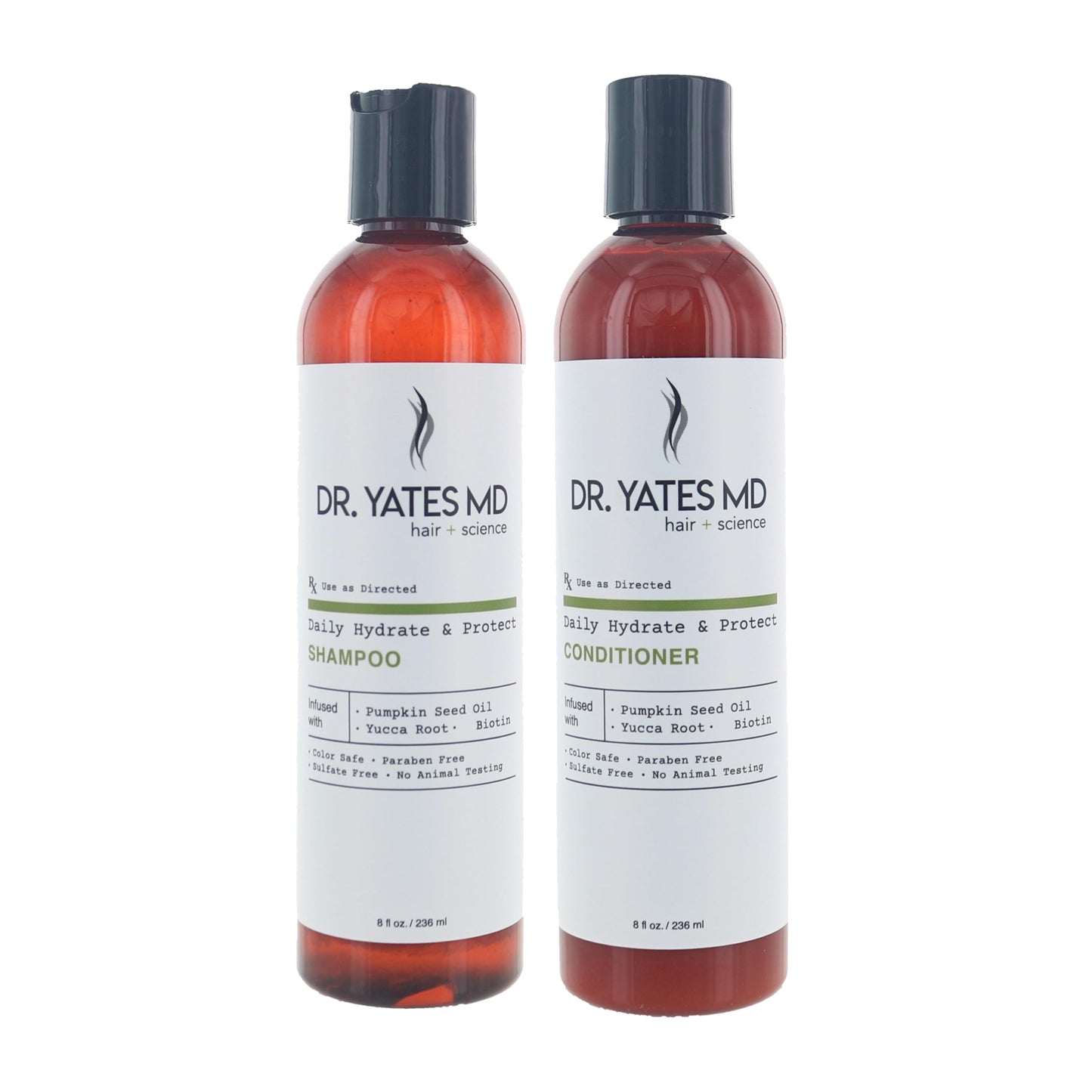 Dr. Yates MD - Daily Hydrate and Protect Shampoo Bundle with Daily Hydrate and Protect Conditioner with Pumpkin Seed Oil, Yucca Root, and Biotin Beauty & Personal Care Dr. Yates MD hair + science