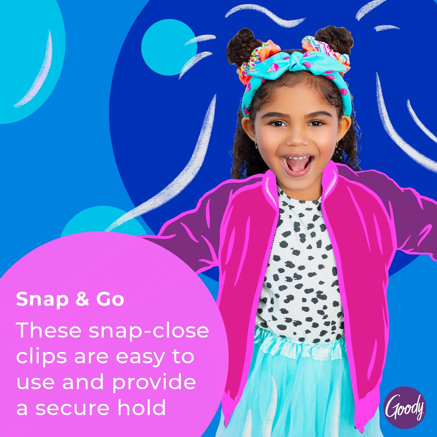 Goody Kids Mini Epoxy Contour Snap Clips - 8 Count, Daisy Charm - Just Snap Into Place - Suitable for All Hair Types - Pain-Free Hair Accessories Beauty & Personal Care GOODY